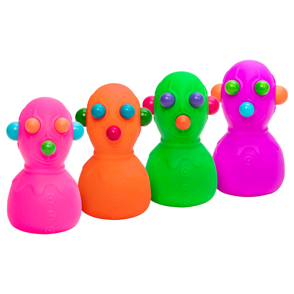 NeeDoh Panic Pete Group - Pink Orange Green Purple
